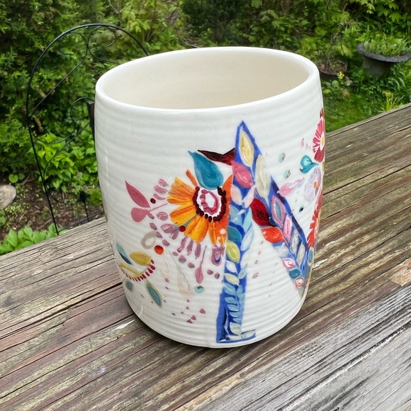 Starla M. Halfmann Mug Letter M Floral 4” Height - Picture 7 of 11